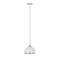 Z-Lite Landry 1 Light Pendant, Matte White & Brushed Nickel 1004P10-MW-BN - alternate 4